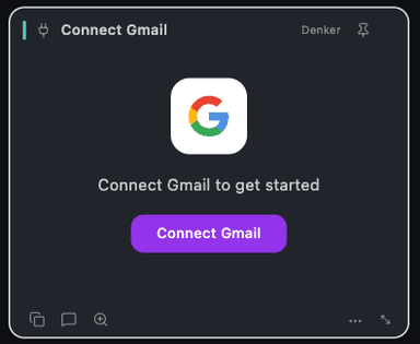 Connect Gmail frame